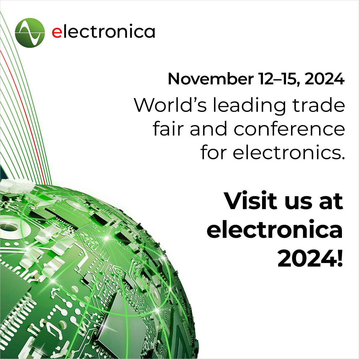 For the first time ever, OiTec will be participating as an exhibitor at Electronica - World's leading trade fair and conference for electronics - in Munich, Germany, from November 12-15, 2024.